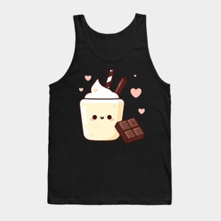 Kawaii Vanilla Milkshake and Chocolate | Kawaii Lover Design | Cute Food Tank Top